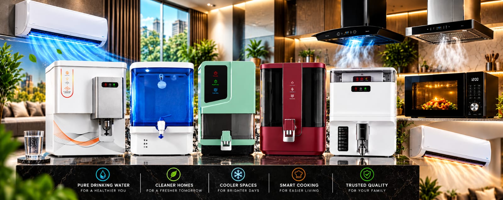 All Products (Water Purifier, Kitchen Chimney, AC)